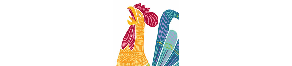 a logo of a chicken acting as a dingbat
